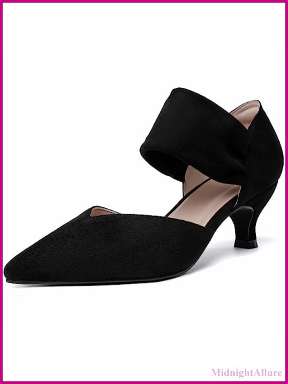 Kitten Heels Closed Toe Pointed Toe Slip On Pumps Bridal Party Dressy